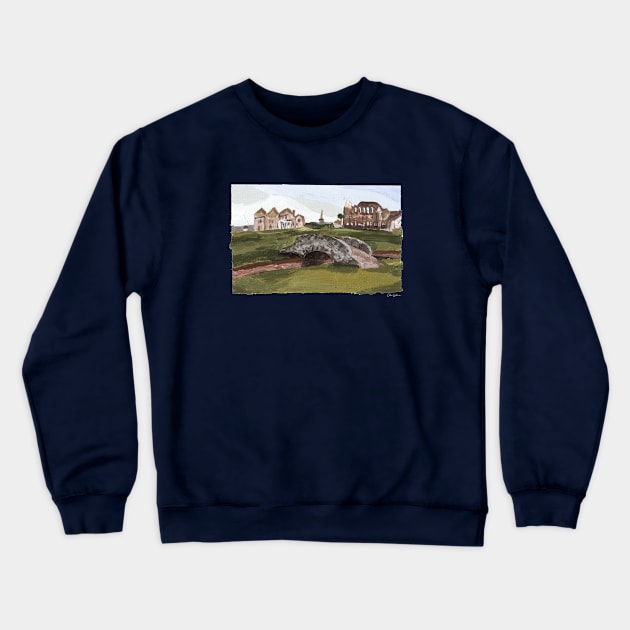 St. Andrews Swilken Bridge Crewneck Sweatshirt by claireprints